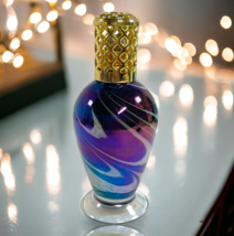 Hand Blown iridescent swirled glass perfume EFFUSION CATALYTIC FRAGRANCE... - $112.19
