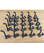 100 Cast Iron Black School Style Coat Hooks Hat Hook Tree Restoration 3 ... - €112,11 EUR