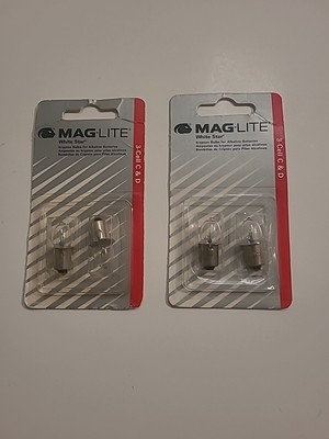 MAG-LITE White Star Krypton Bulbs Lot For 3 Cell C &amp; D Flashlights NEW O... - £21.28 GBP