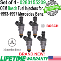 BRAND NEW Genuine Bosch 4Pcs Fuel Injectors for 1993 Mercedes-Benz 300TE 3.2L I6 - £147.95 GBP