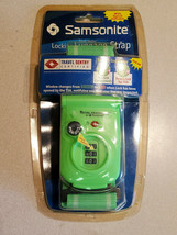 Samsonite Travel Sentry 3 Dial Combination Lock Luggage Strap Neon Green... - $19.75