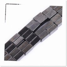 Natural Gemstone Hematite Beads - Premium 4x8mm Cube for Jewelry Making - 15 Inc - $17.81