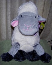 Animal Adventure Whimsical Lt Tan &amp; Gray SHEEP 14&quot;H Plush NWT Cuddly! - £11.54 GBP