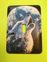 Wolf&amp;Moon Metal Switch Plate animals - $9.25
