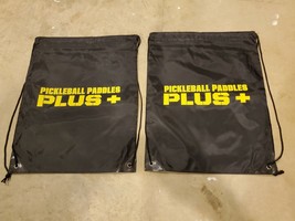 Quantity 7 - Black/Yellow Drawstring Bags - Pickleball Paddles Plus + - £13.89 GBP