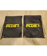 Quantity 7 - Black/Yellow Drawstring Bags - Pickleball Paddles Plus + - $18.00