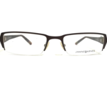 Jhane Barnes Eyeglasses Frames Slant BR Brown Rectangular Half Rim 51-18... - $55.88