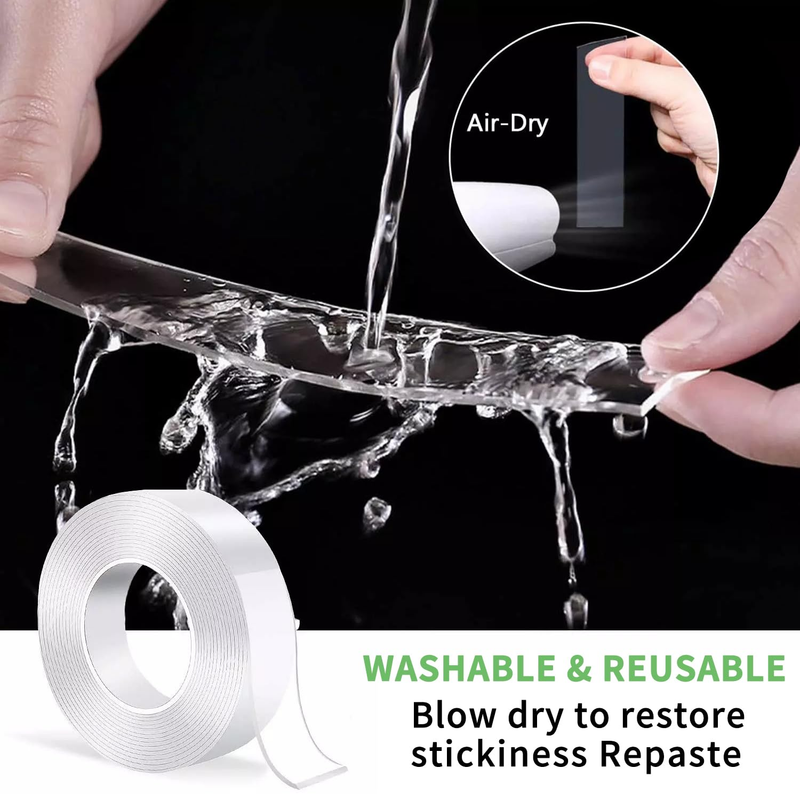 Double Sided Tape Heavy Duty – 2 Rolls Nano Tape 1.18In X 10Ft, Strong Clear Two Item image 4