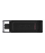 128GB Kingston DataTraveler 70 USB-C (USB 3.2) Flash Drive - Black - £14.24 GBP