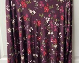 Lane Bryant Womens Size 14/16 T Shirt Burgundy Boat Neck Floral Comfy - $13.06