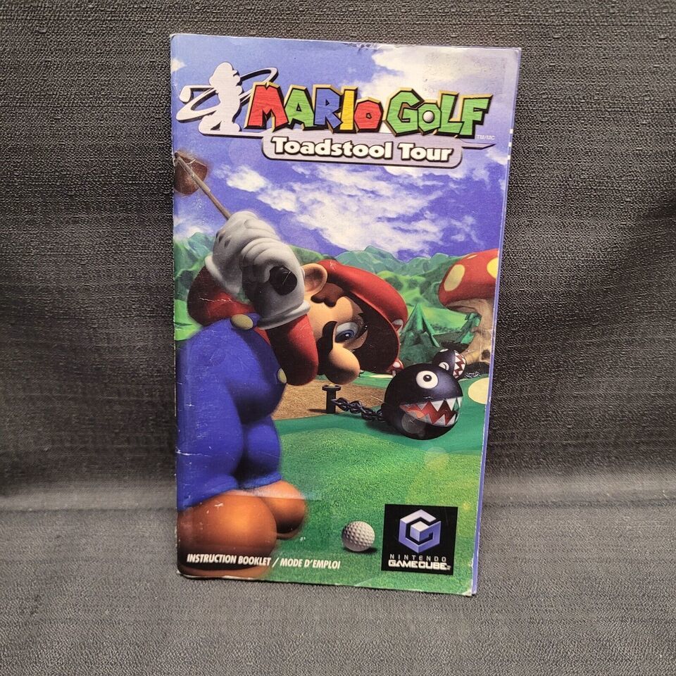 Instruction Manual ONLY!!!! Mario Golf Toadstool Tour Gamecube GC