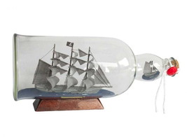[Pack Of 2] Flying Dutchman Model Ship in a Glass Bottle 11&quot;&quot; - £65.84 GBP