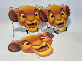 RARE Set of 3 Paper Halloween Masks of Simba from Disney&#39;s The Lion King... - £3.93 GBP