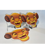 RARE Set of 3 Paper Halloween Masks of Simba from Disney&#39;s The Lion King... - £3.98 GBP