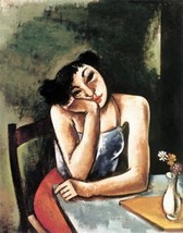 Femme Accoudée by Luxembourg. People Repro. Giclee - $8.59+