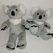 2 Gray Koala Bears Plush Build A Bear BABW Stuffed Animal Toy Lot Lovey - £15.54 GBP