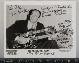 Deke Dickerson Ecco-Fonics Autographe Signé 8x10 B&amp;w Promotionel Photo P... - £41.34 GBP