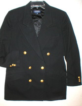 Nice Womens Blazer Jacket Office Corbin Collection USA 12 Black Gold But... - $98.01