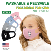 Unisex Kids Bunny Rabbit Face Mask Washable Reusable Breathable - 4 colors - $10.99