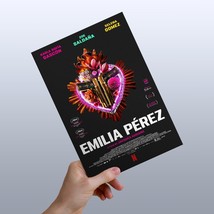 EMILIA PÉRE movie poster Zoe Saldaña 2024 Musical Drama Film Wall Art Room Decor - £9.73 GBP+