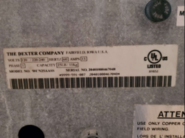 Dexter T400 Commercial Front Load Washer Model: WCN25AASS Sn: 20401000467043 - $2,079.00