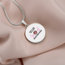 Girl loves Scottish Fold Cat White Circle Necklace Stainless Steel or 18k Gold  - £34.67 GBP+