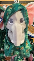 Disney Animal Kingdom Baby Elephant in a Green Hoodie Pouch Blanket Plush Doll