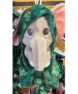 Disney Animal Kingdom Baby Elephant in a Green Hoodie Pouch Blanket Plus... - $68.21 CAD