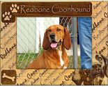 Redbone Coonhound Laser Engraved Wood Picture Frame Landscape (3 x 5) - $28.99