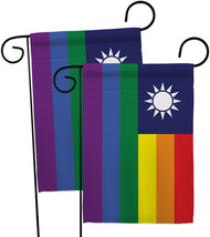 Taiwan Pride - Impressions Decorative 2 pcs Garden Flags Pack GP148672-BOAE - £24.75 GBP