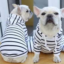 Striped Pet Dog Cat Hoodie Sweater - Stylish And Cozy Apparel For Your Furry Fri - £14.38 GBP