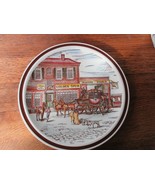 Vernon Kilns Bits Of Old England No. 9 Golden Spur Coach Chop Plate 14&quot;  - £36.61 GBP