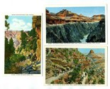 3 Fred Harvey Grand Canyon Bright Angel Trail White Border Postcards - $11.88