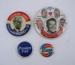 Ronald Reagan and Gerald Ford Pinback Button Lot - £10.40 GBP