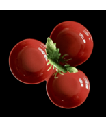 Martha Stewart Server Tray 3 Section Condiment, Salsa Ceramic Tray Red - $532.53 MXN