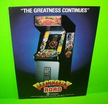 Victory Road Arcade Art FLYER Original Video Game Promo Sheet 1986 Retro... - $23.72