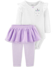 allbrand365 designer Infant Girls Bodysuit Pant 3 Piece Set Size 6 Months - £49.63 GBP