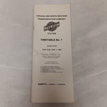 Chicago North Western Employee Timetable No 7 1985 - $14.95