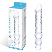 Glas 12 in. Double Ended Glass Dildo with Anal Beads - £59.11 GBP