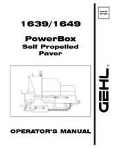 GEHL 1639 1649 Powerbox Paver Operators Owners Manual 907389 1997 Bound ... - $28.89