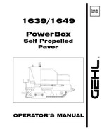 GEHL 1639 1649 Powerbox Paver Operators Owners Manual 907389 1997 Bound ... - £22.66 GBP