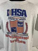 Vintage Illinois T Shirt Single Stitch USA Large Crew IHSA 1996 Tournament - £15.73 GBP