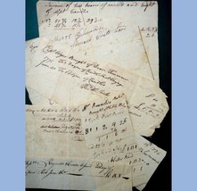LOT 1775-95 antique 7pc EPHEMERA REYNOLDS COATES handwritten colonial ph... - £97.30 GBP