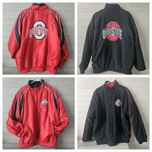 Ncaa Osu Ohio State Buckeyes Collegiate Licensed Red Black Reversible Jacket Xl - $47.41