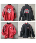 NCAA OSU Ohio State Buckeyes Collegiate Licensed Red Black REVERSIBLE Ja... - £37.12 GBP