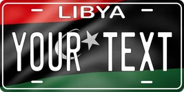 Libya  Flag Wave License Plate Personalized Custom Auto Bike Motorcycle Tag - £8.32 GBP+