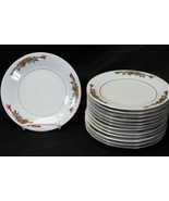 Tienshan Poinsettias and Ribbons Christmas Salad Dessert Plates 7-1/2&quot; L... - $44.21 CAD