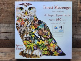 SunsOut Shaped Jigsaw Puzzle - FOREST MESSENGER - 650 Piece Eco Friendly... - £14.86 GBP