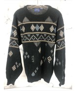 Vintage Cambridge Classics Mervyns Sweater Mens Knit Multi Colored Medium - $24.33