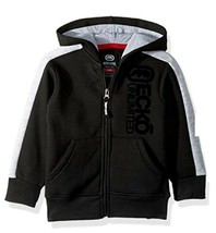 Marc Ecko Unltd Boys Regular Fleece Long Sleeve Full Zip Hoodie Black Size L (7) - £15.17 GBP